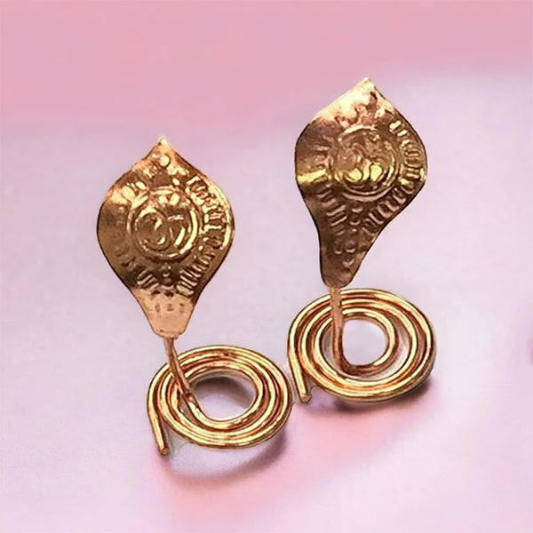 Gold Plated Nag Nagin Joda Small Size, Golden Naag Nagin Pair for Kaal Sarp Dosh and Vastu (3cm)