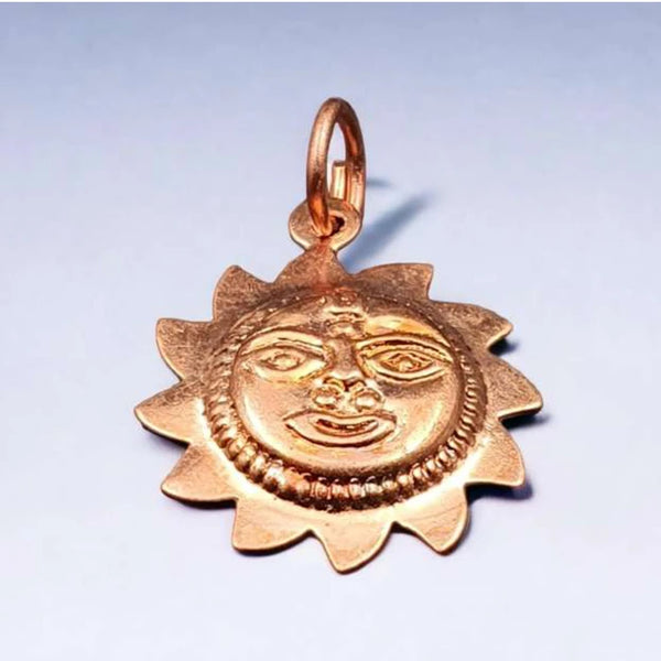 Suraj Nag Locket - Brass Small Suraj Used to Wear as a Locket | Small Sun Locket of Tamba for Daily Use