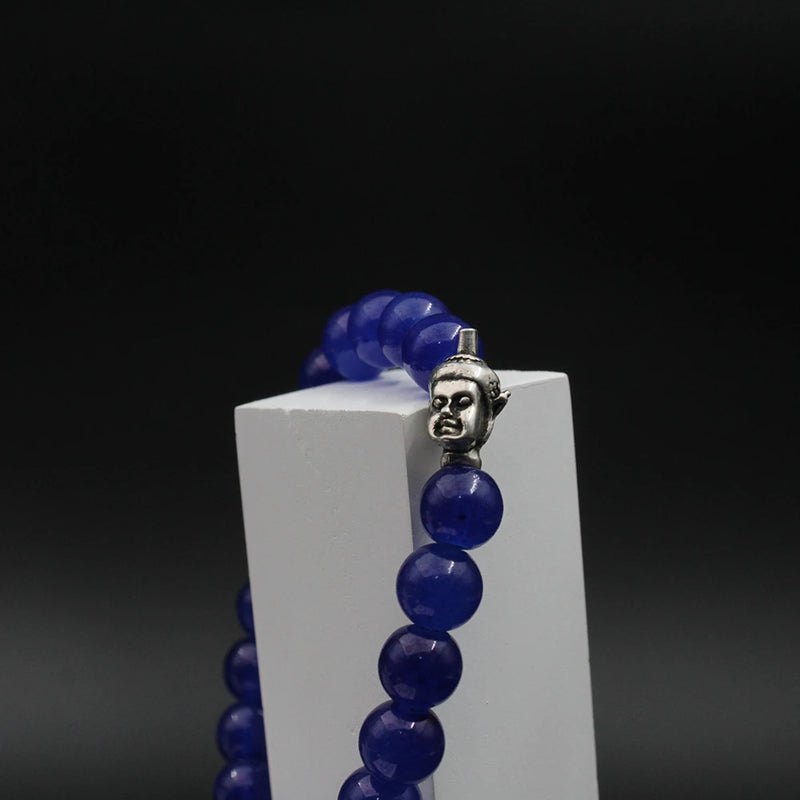 Blue Gemstone Bracelets l Blue Buddha Bracelet l Blue Topaz Bracelet