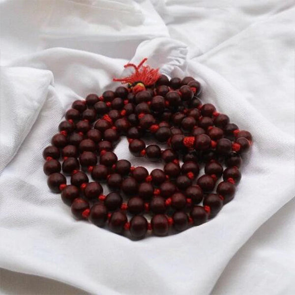 Original Neck Red (Lal) Chandan Japa Mala 108 Beads for Men Women