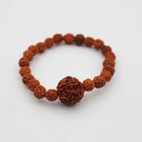 Pack of 2 Combo Panchmukhi Rudraksha Mala 54+1 Beads Original And Rudraksha Bracelet For Men And Women