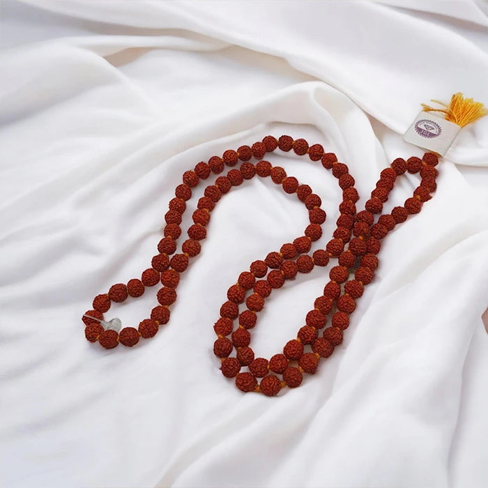 Original Certified 5 Mukhi Rudraksha Mala (yellow packaging)