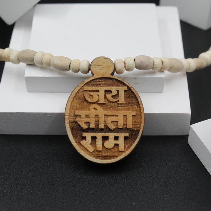 Original Jai Sita Ram Oval Locket With Tulsi Mala For Men And Women