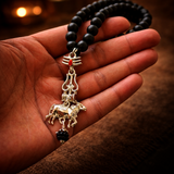 Karungali Black Mala 108 Beads with Trishul & Nandi Locket