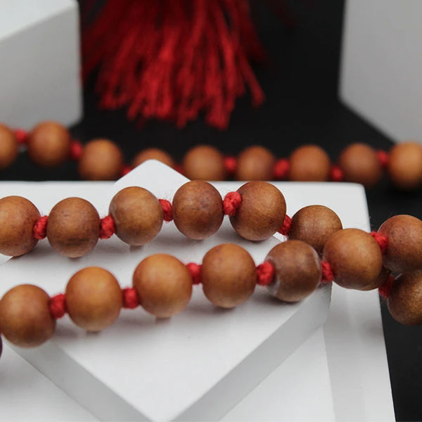 Original Certified Handcrafted Chandan Japa Mala Small 108 Beads for Men and Women (7mm)