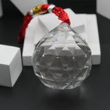 Crystal Ball for Vastu Hanging, Feng Shui Clear Crystal Balls for Good Luck and Prosperity, Sun Catcher Crystal Prism Ball Decor Gift for Positive Energy (40mm)