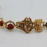 Shiv Trishul Dmaru Golden Bracelet, Trishul Lord Shiva Lord Mahakal Cuff Gold Bracelet Kada, Premium Religious Om Shambu Stylish Bracelets for Men and Women