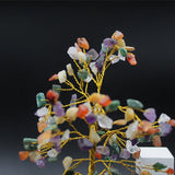 Multicolor Stone Tree Crystal for Home Decor, Multi Stone Tree 7 Chakra 500 Bits, Small Size Gem Stone Tree for Vastu, Natural Citrine Tree for Reiki Healing