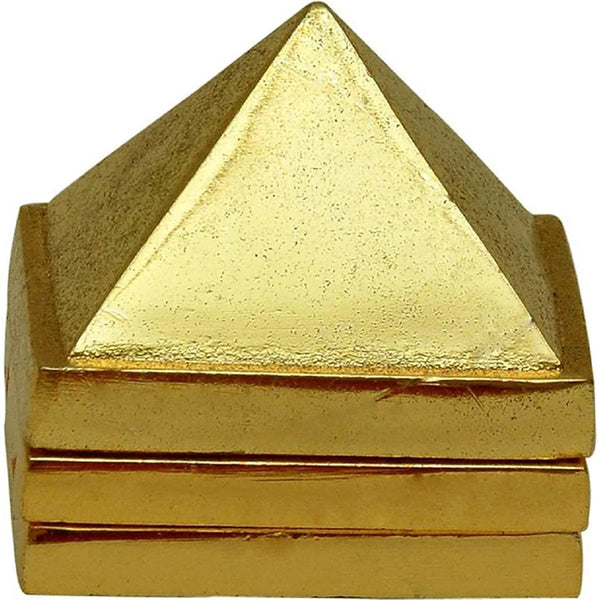 3 Layered Vastu Pyramid | 2 Inches Feng Shui Pyramid | Metal Pyramid 3 Layered Suitable for Table in Home & Office