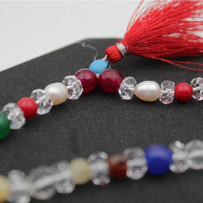 Natural Original Stone Navgrah Navratn Crystal Mala For Men And Women