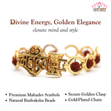 Premium Shiv Mahadev Trishul Damru Stylish Golden Bracelet