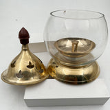 Akhand Diya with Oval Glass Cover