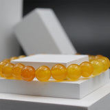 Yellow Aesthetic Bracelet for Men, Stone Bracelets for Women Fashion, Natural Reiki Feng-Shui Healing Crystal Gem Stone Triple Protection Beads Cuff Band for Boys Girls Couple Best Friend