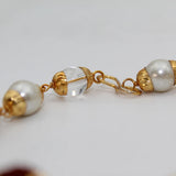 Pearl and Rudraksha Sphatik Crystal Bracelet For Men And Women