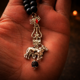 Karungali Black Mala 108 Beads with Trishul & Nandi Locket