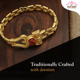 Best Gold Plated OM Damru Trishul Rudraksha hand Bracelet