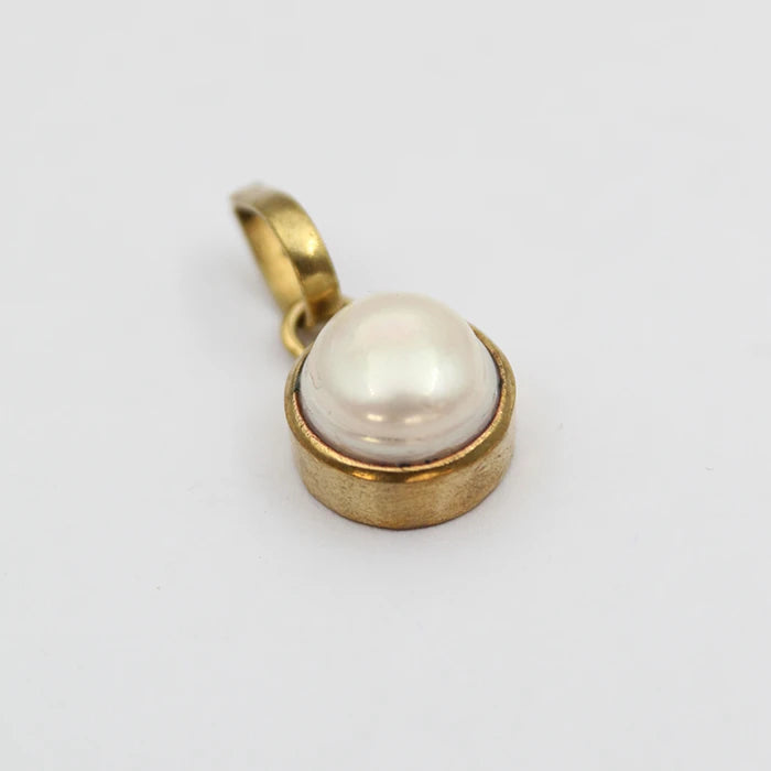 Moti Upratna Pendant/Locket | Small Pearl Ashtdhatu Locket for Men &amp; Women | Semi-Precious Gemstone Pendant