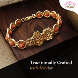 Premium Shiv Mahadev Trishul Damru Stylish Golden Bracelet