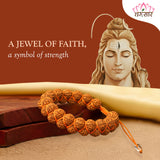 Stylish 2 Line Multilayer 5 Face Rudraksha Bracelet