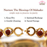 Om Namah Shivay Bracelet with Natural Rudraksha Beads