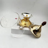 Akhand Diya with Glass Cover, Brass Puja Diya for Diwali Puja