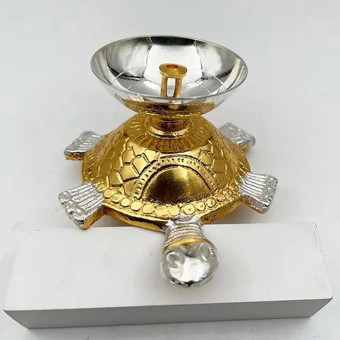 Akhand Diya with Glass Cover, Brass Puja Diya for Diwali Puja