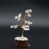 Pack of 12 Crystal Stone Tree With Golden Wire Box (Small Size)