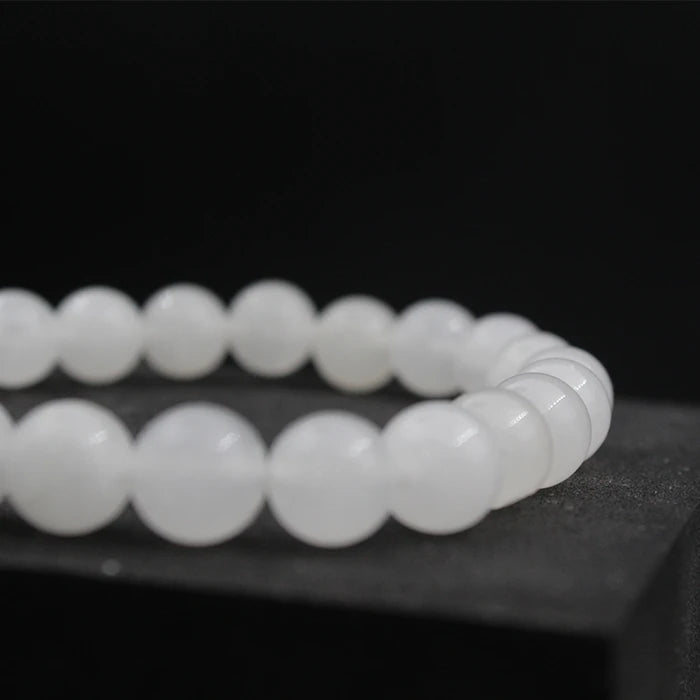 Off White Aesthetic Bracelet for Men, Stone Bracelets for Women Fashion,  Natural Reiki Feng-Shui Healing Crystal Gem Stone Triple Protection Beads Cuff Band for Boys Girls Couple Best Friend
