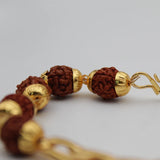 Brown Rudraksha Chain Bracelet Raksha Bandhan Gift for Brother and Sister