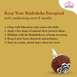 Original 10 Mukhi Rudraksha Bead Silver locket