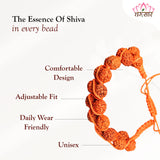 Stylish 2 Line Multilayer 5 Face Rudraksha Bracelet