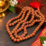 Certified Natural 6 Mukhi Rudraksha Pooja Mala