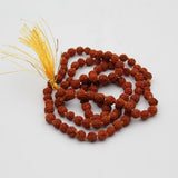 Original Brown Rudraksha 108 Beads Jaap Mala for Men and Women (6mm Beads)
