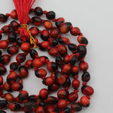 Natural Rakt Gunja Seeds Mala, Pure Lal Gunja Mala for Puja and Neckwear, Red Chirmi Beads Rakta Japa Mala for Men and Women