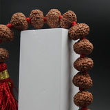 8 Mukhi Rudraksha Original Certified Nepali Big Size Mala, 8 Face Rudraksha Mala 108 Beads Original for Men and Women, Eight Faced Astrology Pooja Jaap Japa Rosary (59.14 G)