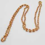 Thin Rudraksha Mala for Women, Original Rudraksha Mala for Men 108 Beads, Natural Rudraksha Mala Small Beads, Rudraksha Mala with Gold Cap, Long Rudraksha Rosary (Small)