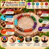 7 Chakra Multicolor Yoga Stretchable Bracelet