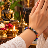 7 Chakra lava stone Budhha bracelet
