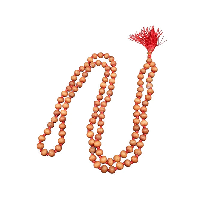 Handcrafted Chandan Japa Mala Small 108 Beads for Men and Women (6mm)