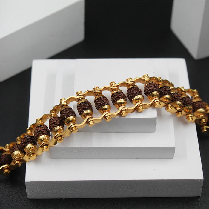 Original Chain Style Rudraksha Bracelet for Men and Women Rakshabandhan Gift for Sister and Brother