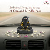 Adiyogi Matte Black Statue for Car Dashboard & Table | Decorative Showpiece & Gift Product | Lord Shiva Statue