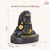 Adiyogi Matte Black Statue for Car Dashboard & Table | Decorative Showpiece & Gift Product | Lord Shiva Statue