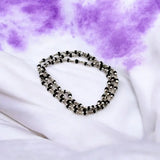 Original Black Kanthi Silver Cap Tulsi Mala (Small Size)