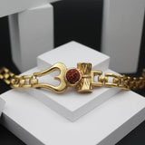 Best Gold Plated OM Damru Trishul Rudraksha hand Bracelet