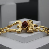 Best Gold Plated OM Damru Trishul Rudraksha hand Bracelet