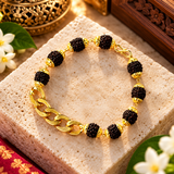 Black Rudraksha Chain Bracelet