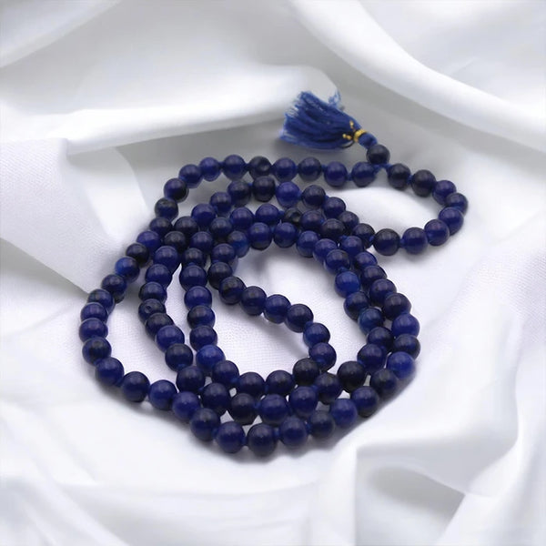 Original Blue Sulemani Hakik (Hakeek) Round Stone Japa Mala