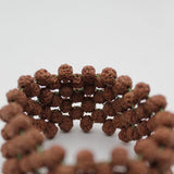 Brown Multiline Rudraksha Stretchable Bracelet