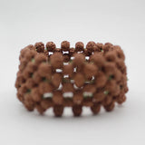 Brown Multiline Rudraksha Stretchable Bracelet