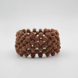 Brown Multiline Rudraksha Stretchable Bracelet